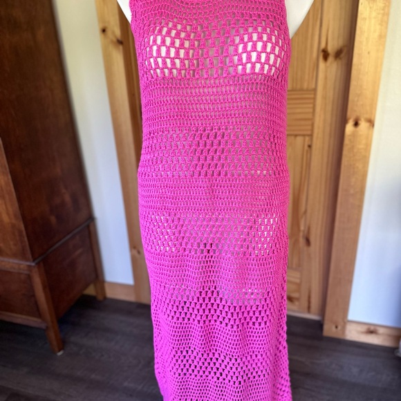 Show Me Your MuMu Other - Show Me Your MuMu Sunsational Malibu Pink Crochet Swim Coverup